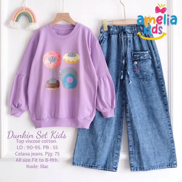Baju Anak DUNKIN SET KIDS - Gambar 3